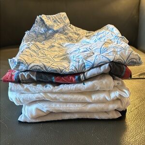 Multiples Blue and White Patterned Kids Button Down Shirt